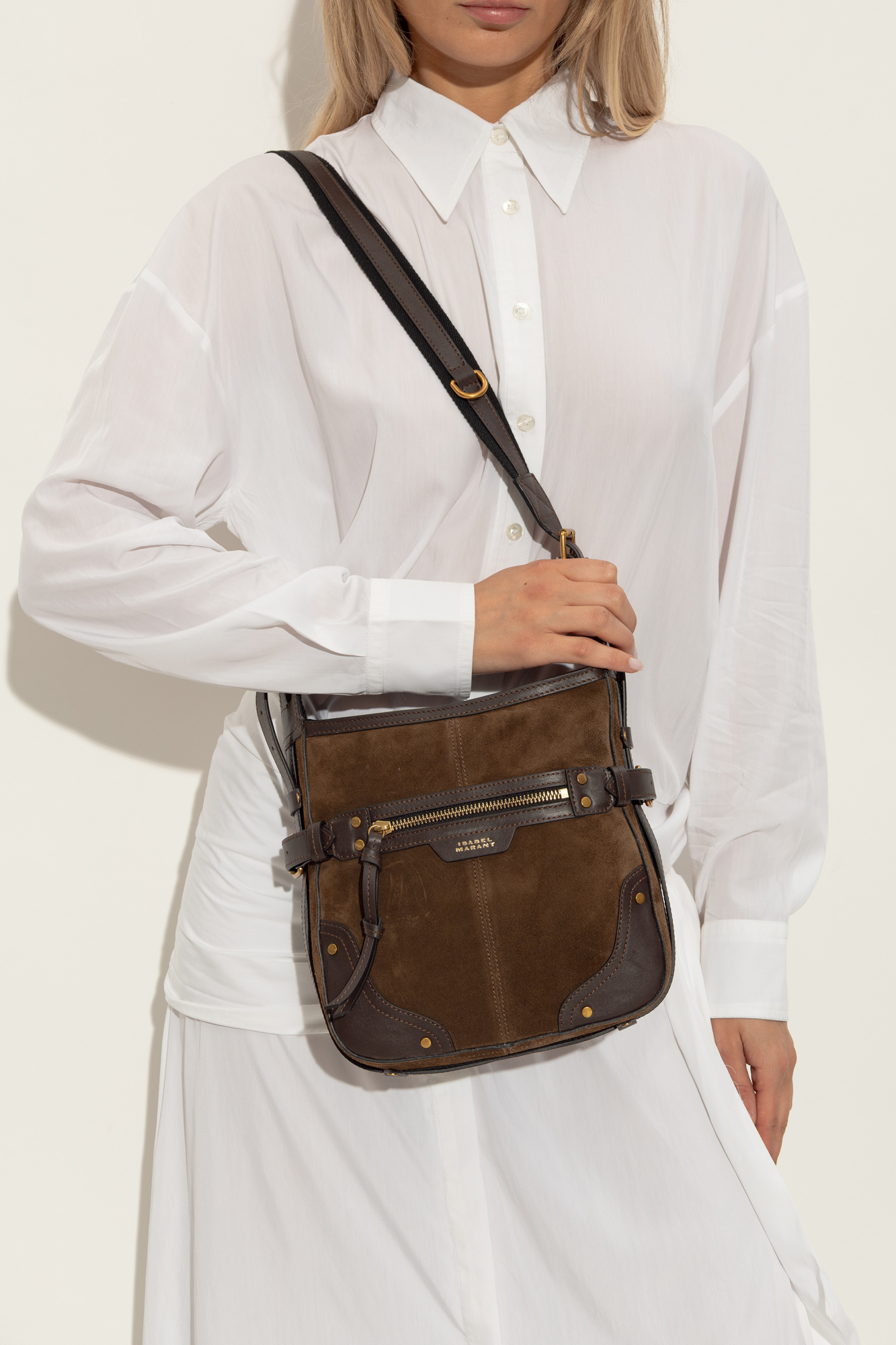 ショルダーバッグ・ポシェット ISABEL MARANT SHOULDER BAGS BRONZE Oskan Moon Shoulder Bag - Bronze | SHOP BAZAAR